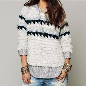 FREE PEOPLE Fuzzy Fairisle Sweater